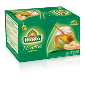 HINDU TE VERDE JENGIBRE Y MIEL 12/1X20 SOBRES